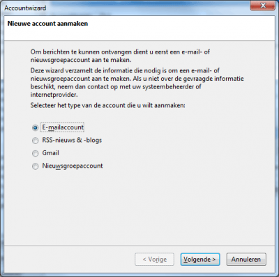 Handleiding Thunderbird - E-mailaccount